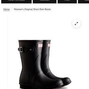 Hunter Women's Classic Black Rain Boots - sz 7